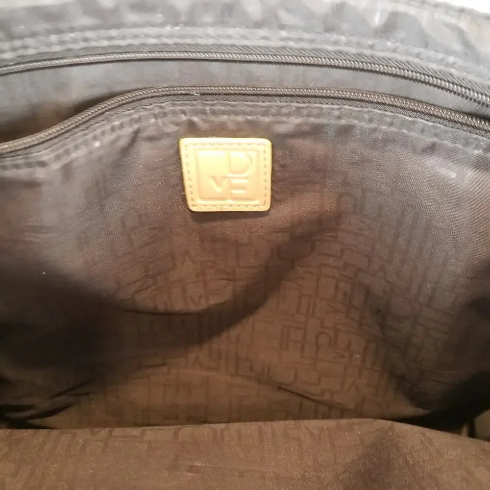 Diane Von Furstenberg Canvas Coated Brown Logo Signature Tote Bag